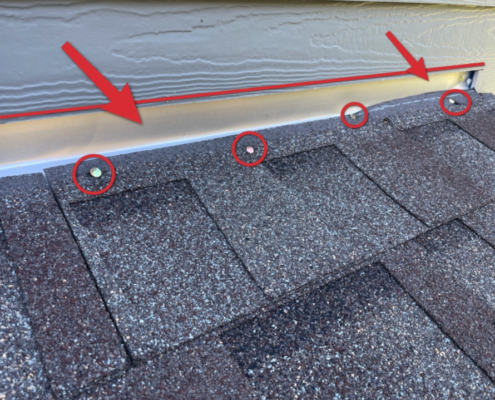 Roof leak risk due to missing flashing at sidewall on new build