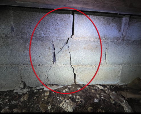 Foundation Inspection during Murfreesboro Home Inspection